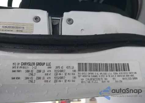 2012 Jeep Patriot Latitude z USA, uszkodzony, nr VIN 1C4NJRFB0CD578175